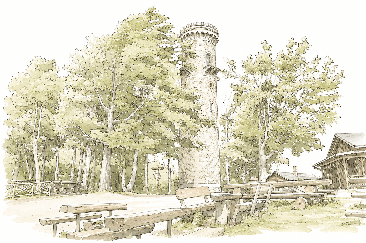 Aussichtsturm auf dem Kickelhahn bei Ilmenau im Thüringer Wald