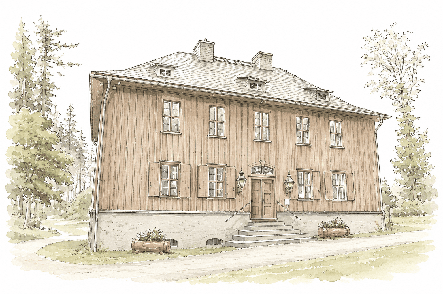 Jagdhaus Gabelbach am Goethewanderweg bei Ilmenau